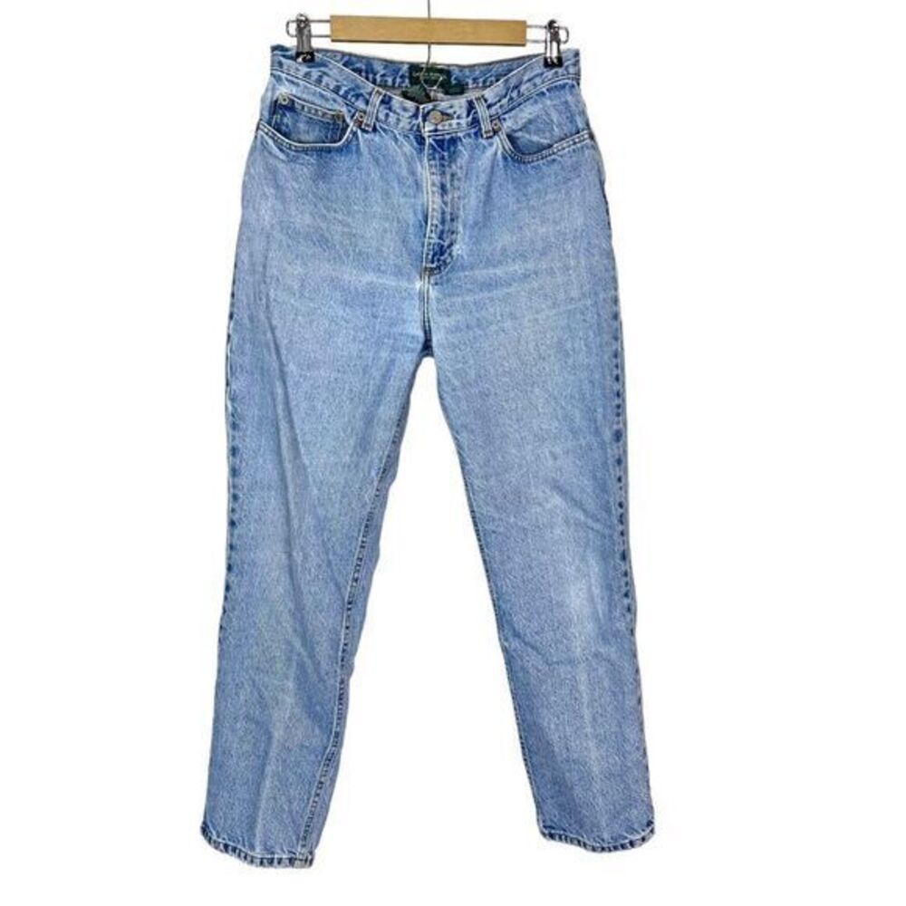 Lauren Ralph Lauren Mom Jeans 90s Vintage Women 12 Light Blue High Rise Straight